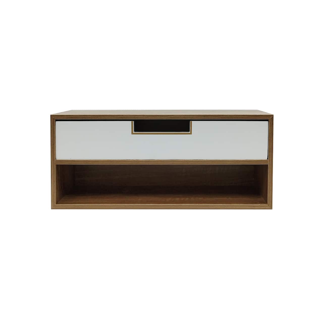 15.75" White & Woodgrain Desk Drawer Cubby by Ashland®